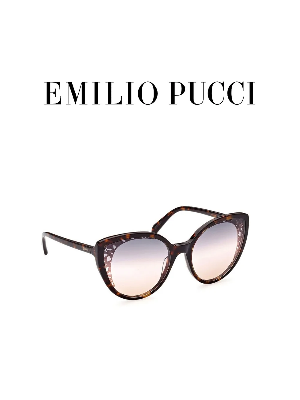 Emilio Pucci - Tortoise shell Cat-Eye Sunglasses - Brown Gradient - EPO182